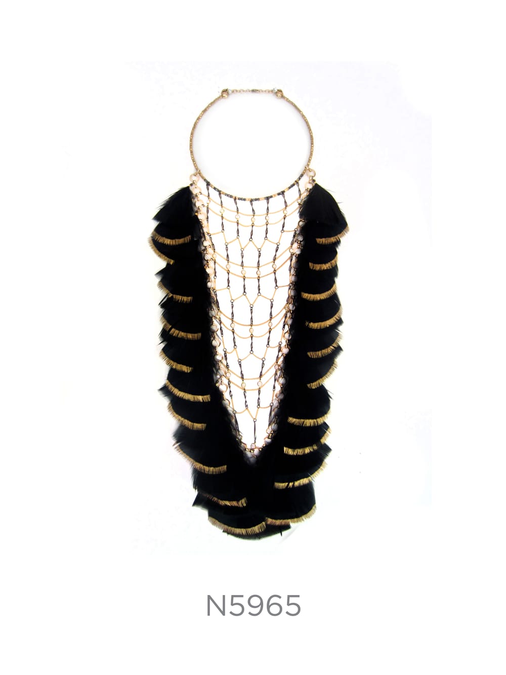 Art Deco feather necklace