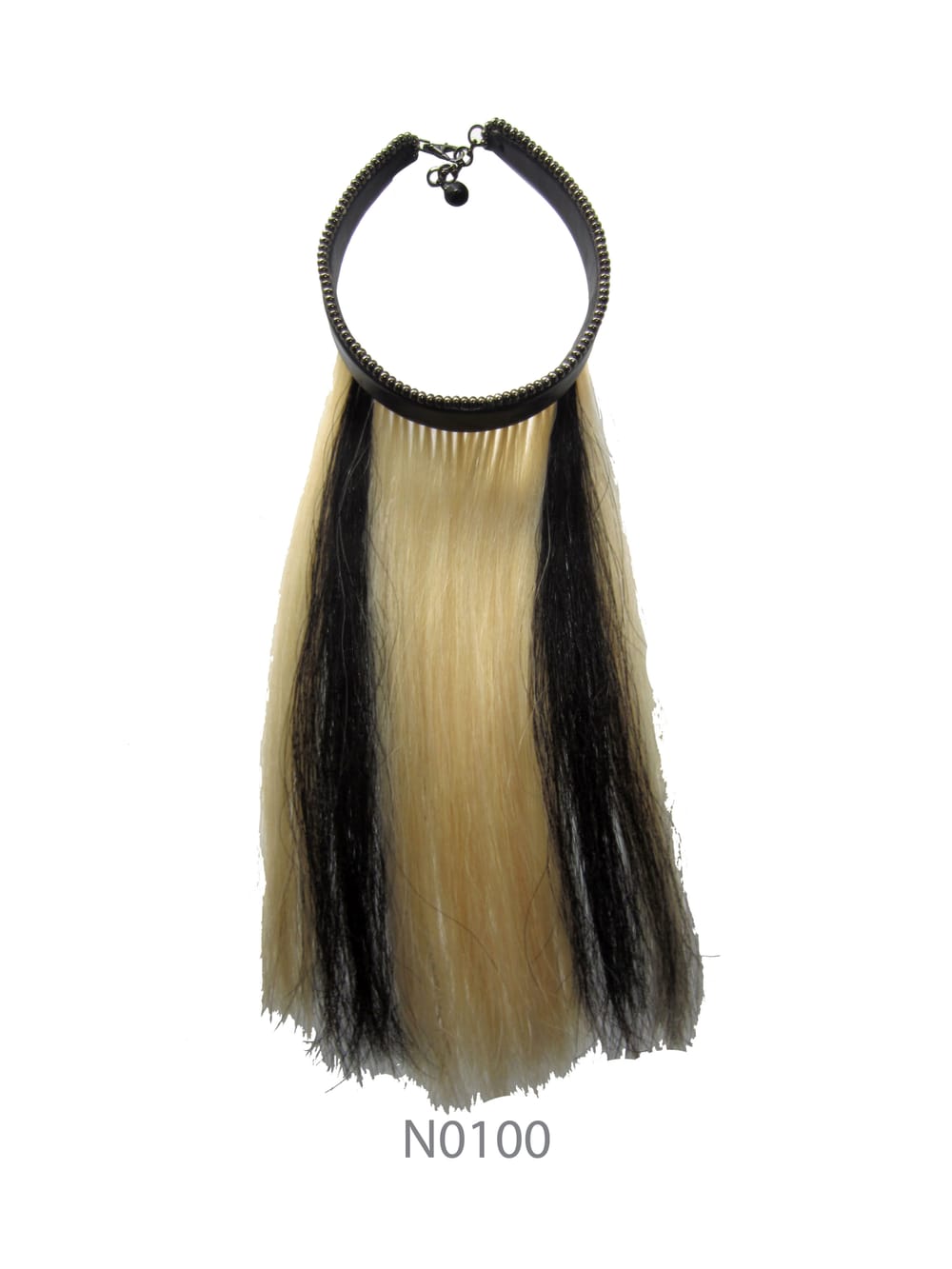 Two tone horse hair necklace