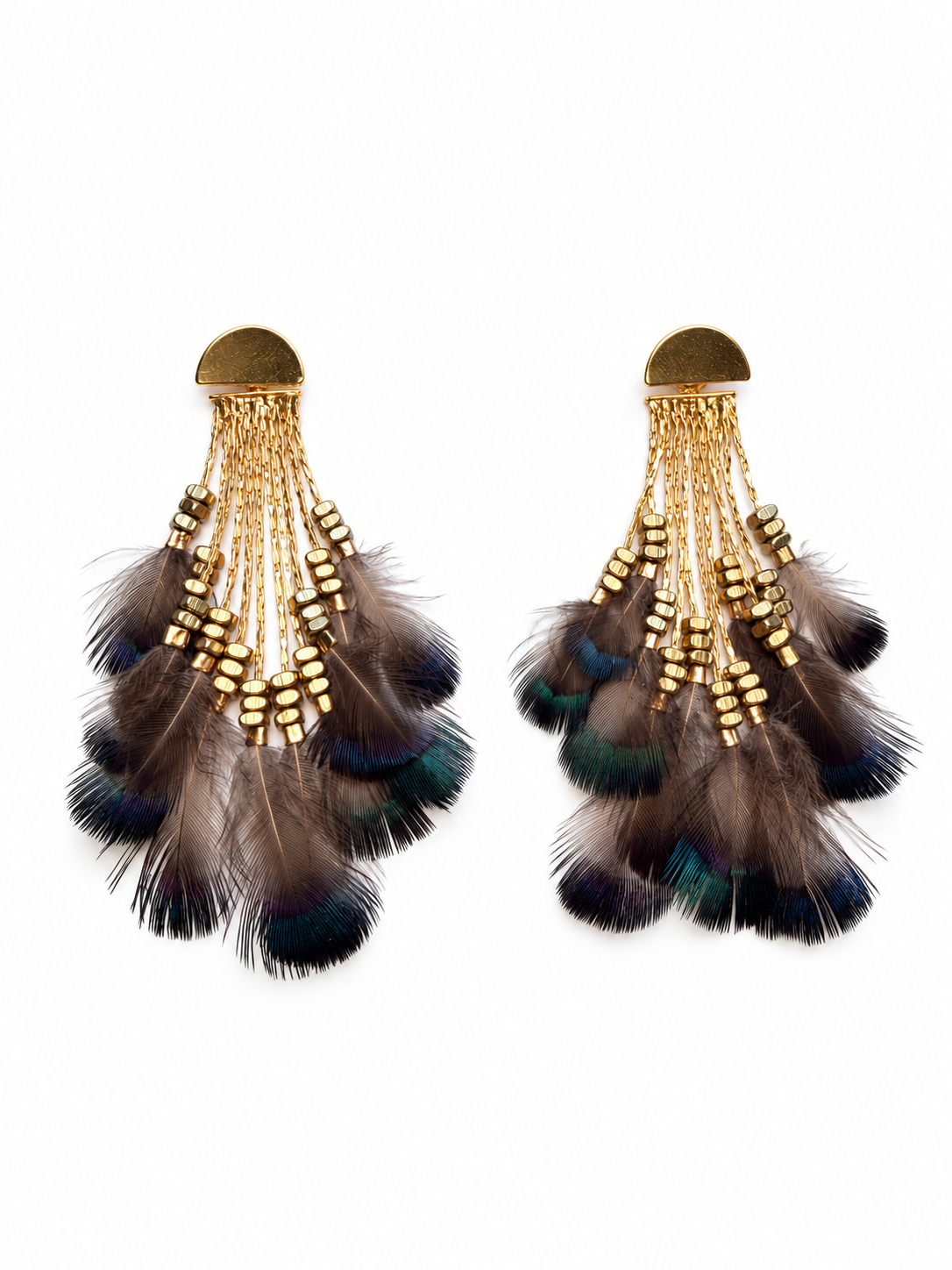 Velvet Mirage Feather Earrings